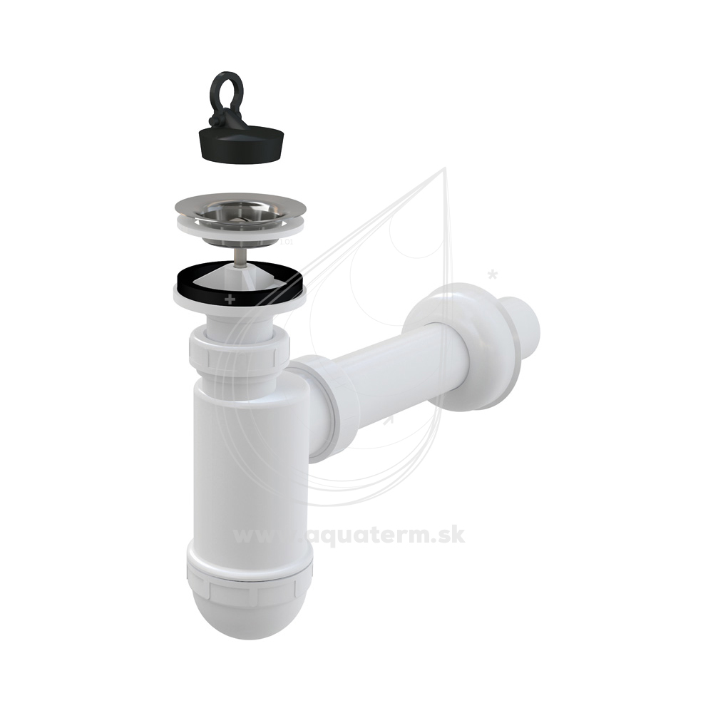 Sifón umývadlový ⌀40 s nerezovou mriežkou ⌀63